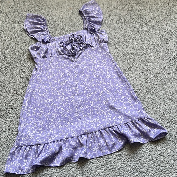 Zara Purple Floral Ditsy Dress - Picture 14 of 16